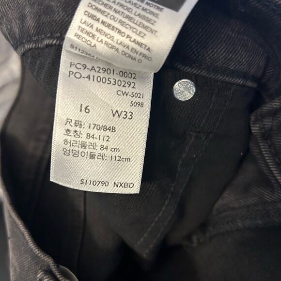 Levi Strauss Signature Women Jeans Black Heritage High Rise Kick Boot Stretch 16 - Picture 4 of 13